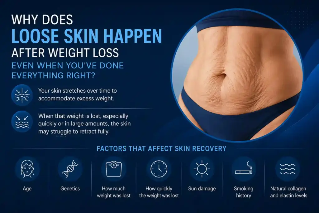 Why Does Loose Skin Happen After Weight Loss Even When You’ve Done Everything Right Durham?